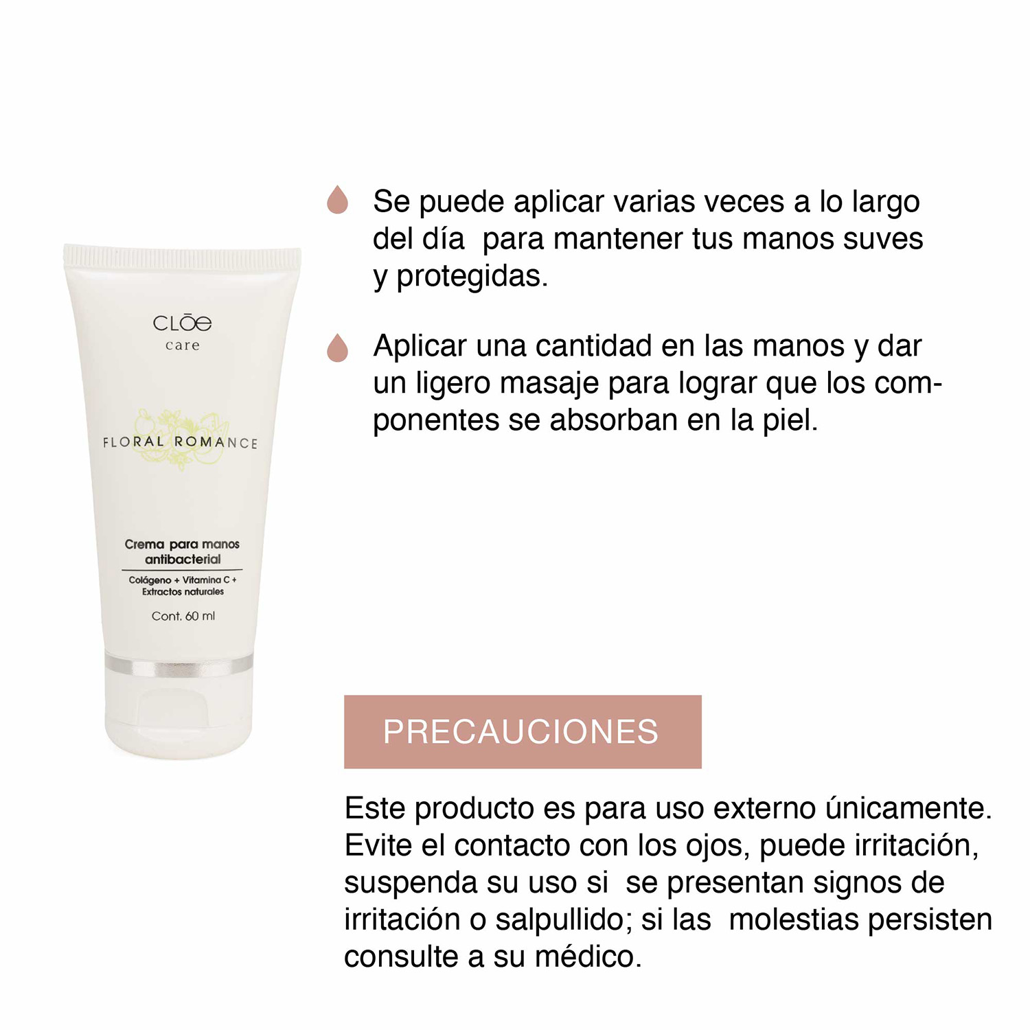 CREMA PARA MANOS HIDRATANTE CON PROTECCIÓN ANTIBACTERIAL ( CREMA PARA MANOS)